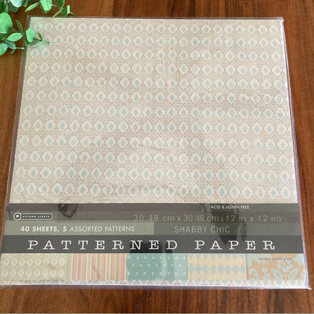 AUTUMN LEAVES • Shabby Chic Scrapbook Paper Pack (12x12)